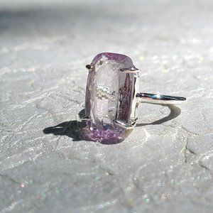 Kunzite Ring Size 9 Sterling Silver-Kunzite Jewelry